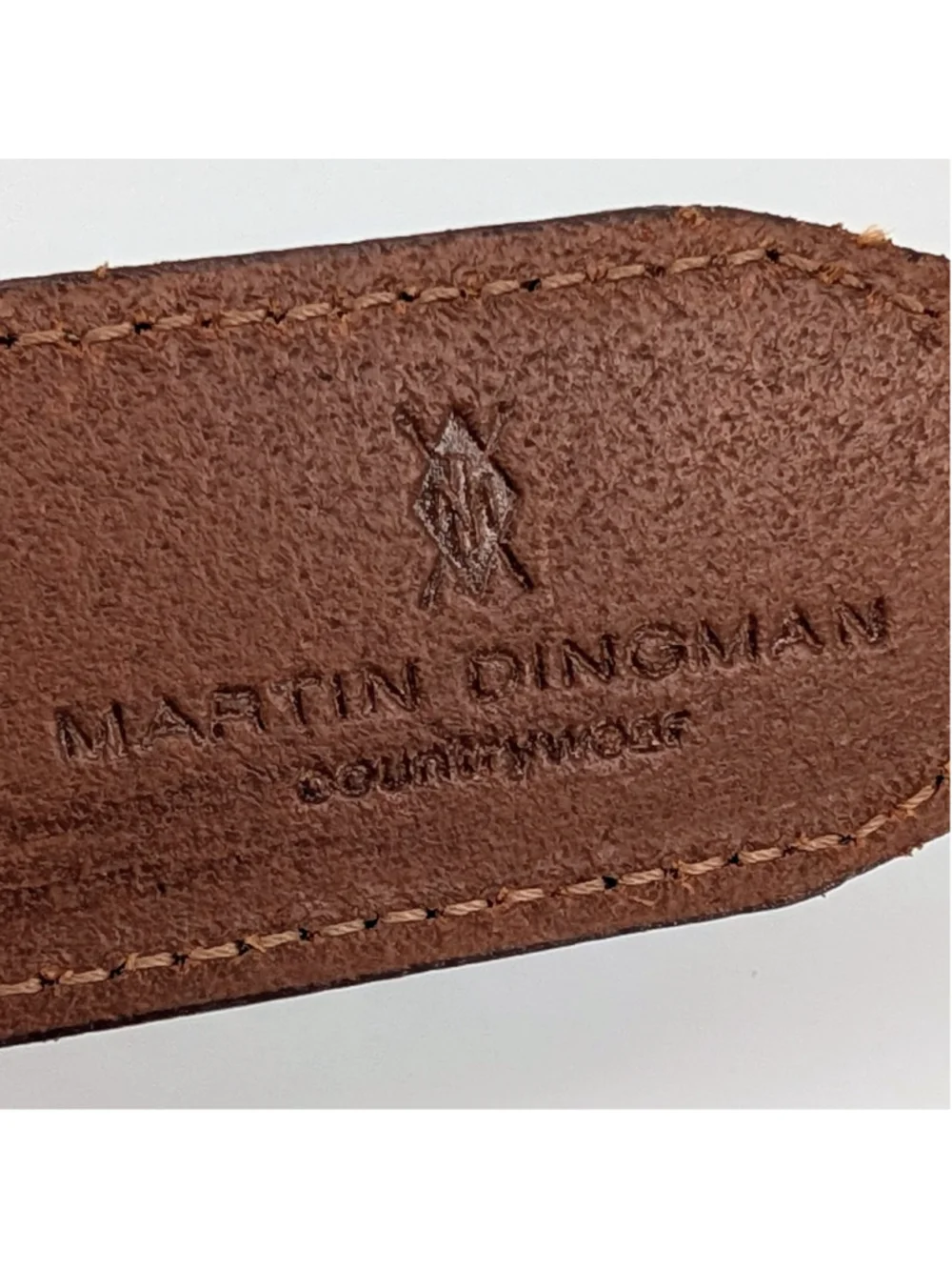 Martin Dingman Country Club White Webbing Belt Leather Trim Men’s 42 Golfcore